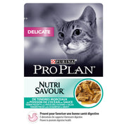 Purina Pro Plan Nutri Savour Delicate Gatto Pezzetti Pesce Oceanico In Salsa Bustina 85g-0