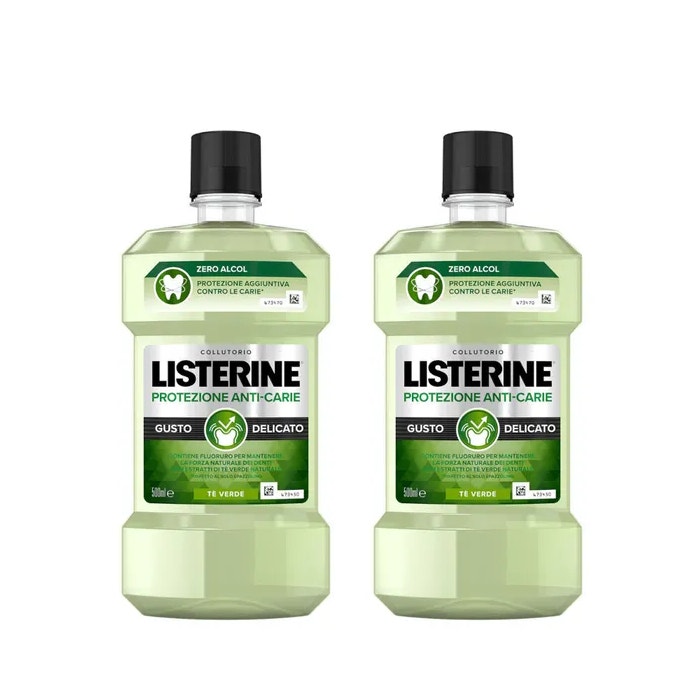 Listerine Protezione Anti-Carie Collutorio Gusto Delicato 2x500ml-2