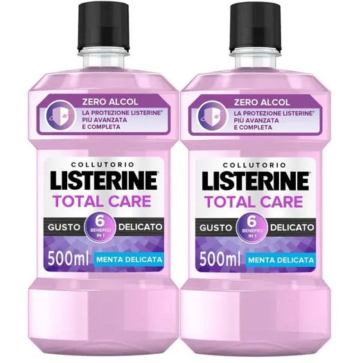 Listerine Total Care Collutorio Gusto Delicato 2x500ml-1