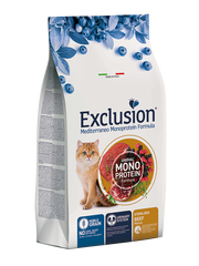 Exclusion Mediterraneo Monoprotein Noble Grain Crocchette Manzo Per Gatti Sterilizzati 300g-1