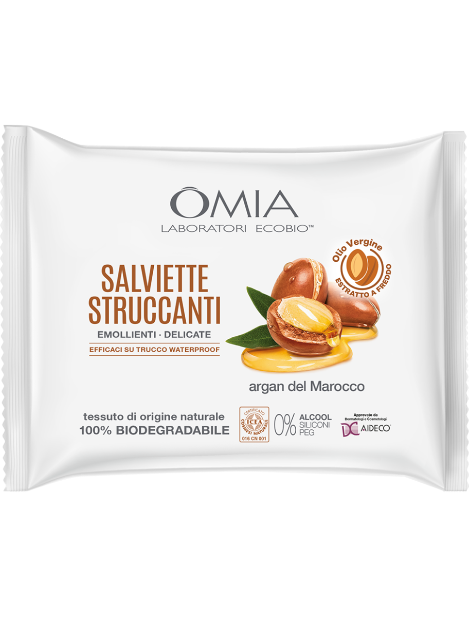 Omia Salviette Struccanti Viso Argan del Marocco 20 Pezzi-1