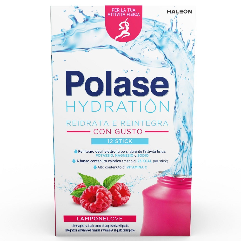 Polase Hydration Integratore Alimentare Magnesio E Potassio Sali Minerali Vitamina C Lampone 12 Stick-1
