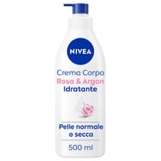 Nivea Crema Corpo Idratante Rosa & Argan Idratante 72h Profumata Alla Rosa 500ml-1