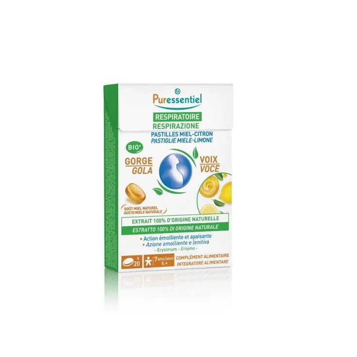 Puressentiel Respirazione 20 Pastiglie Miele Limone-1