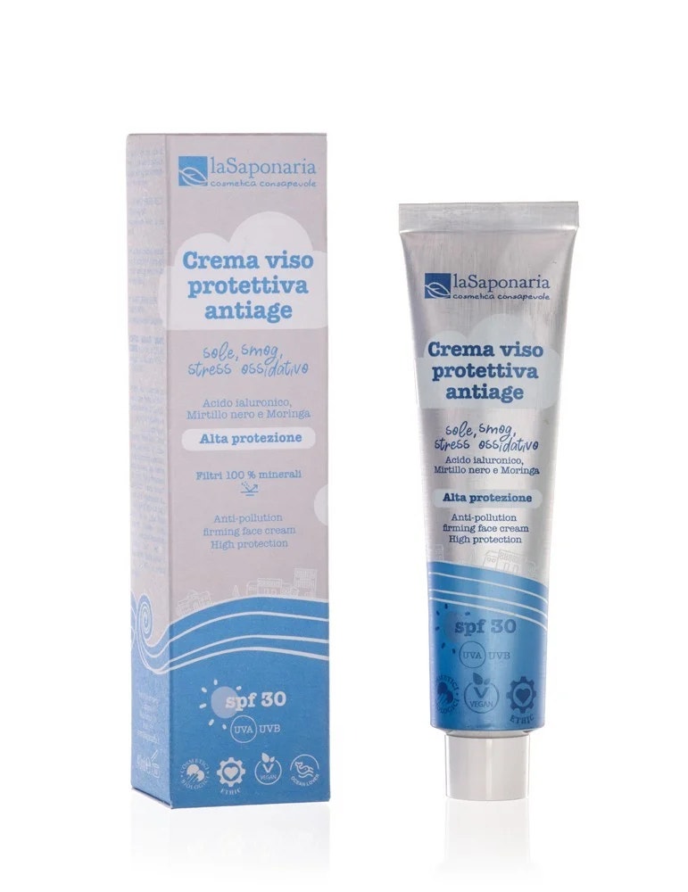 La Saponaria Crema Viso Protettiva Anti Age SPF 30 Con Acido Ialuronico 40ml-3