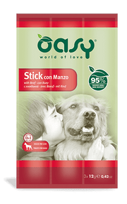 Oasy Snack Con Manzo Per Cani 3 Sticks-1