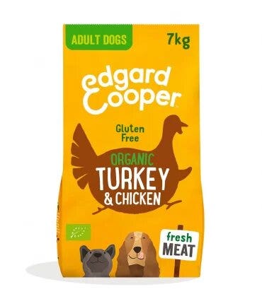Edgard & Cooper Adult Tacchino E Pollo Biologici Senza Glutine Crocchette per Cani 7 Kg-1