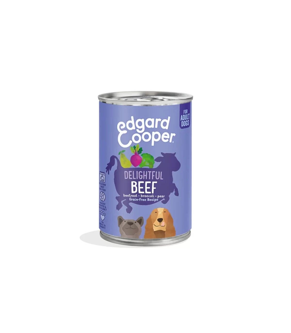 Edgard & Cooper Adult Manzo Senza Cereali Cibo Umido per Cani 400g-1