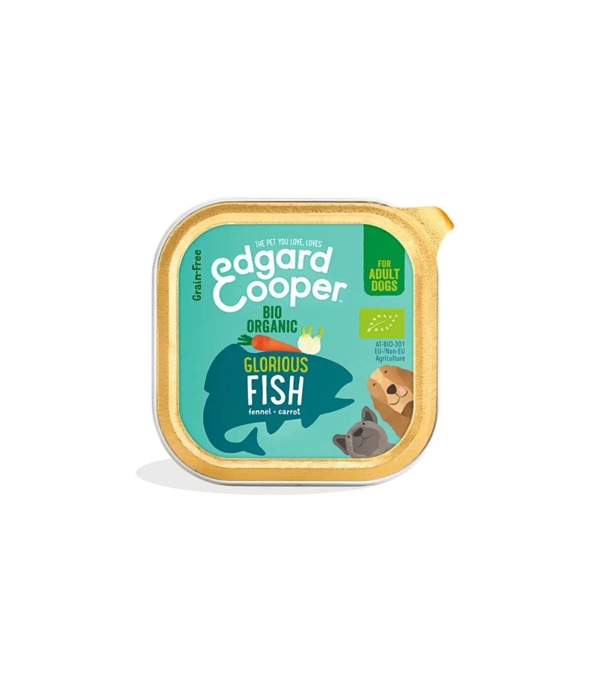 Edgard & Cooper Pesce Biologico Senza Cereali Cibo Umido per Cani 100g-1