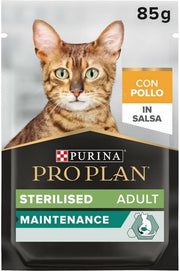 Purina Pro Plan Maintenance Pezzetti In Salsa Con Pollo Per Gatti Adulti Sterilizzati Busta 85g-1