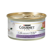 Purina Gourmet Diamant Fiocchi Di Tonno Naturale In Gelée Per Gatti Lattina 85g-1