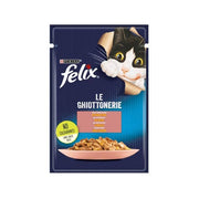 Purina Felix Le Ghiottonerie Gusto Salmone Cibo Umido Gatti Adulti Busta 85g-5