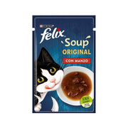 Purina Felix Soup Gusto Manzo Cibo Umido Gatti Adulti Busta 48g-5