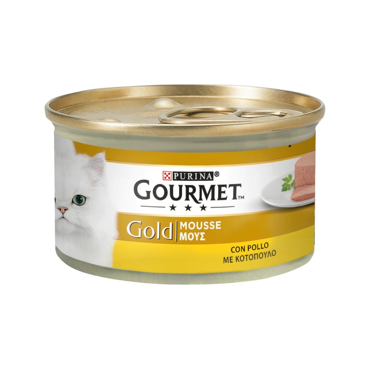 Purina Gourmet Gold Mousse Con Pollo Per Gatti Lattina 85g-1