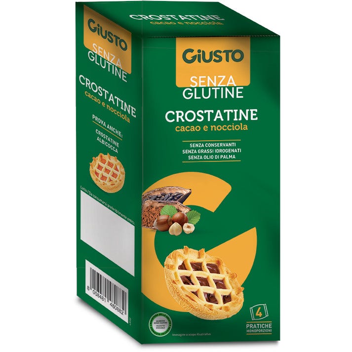 Giusto Senza Glutine Crostatina Cacao Nocciole 4x45g-1