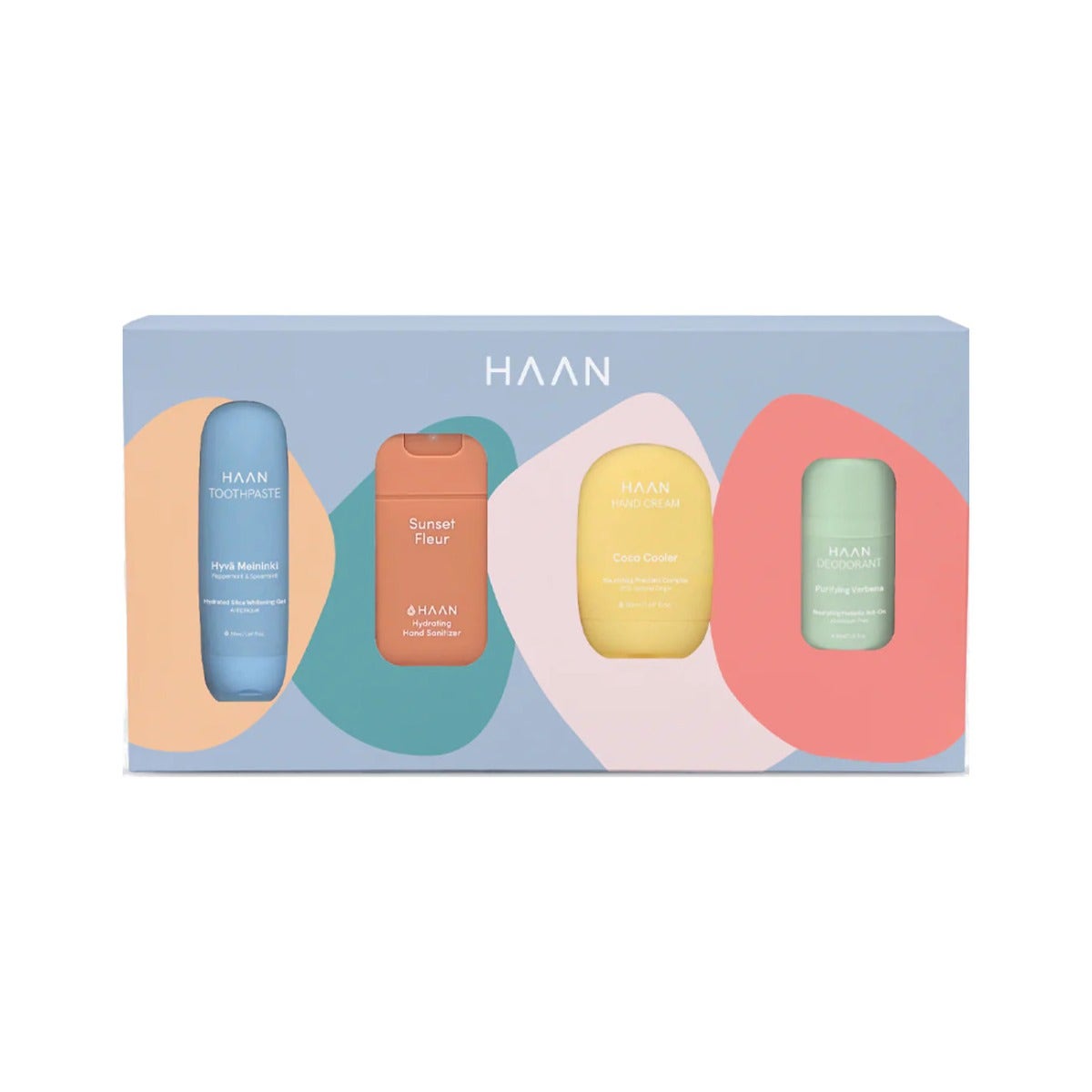 Haan Great Joyful Cofanetto Dentifricio 50ml + Igienizzante Mani 30ml + Crema Mani 50ml + Deodorante 40ml-1