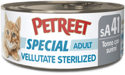 Petreet Vellutate Tonno Con Surimi Aroma Granchio Cibo Umido Gatto Sterilizzato Barattolo 70g-1