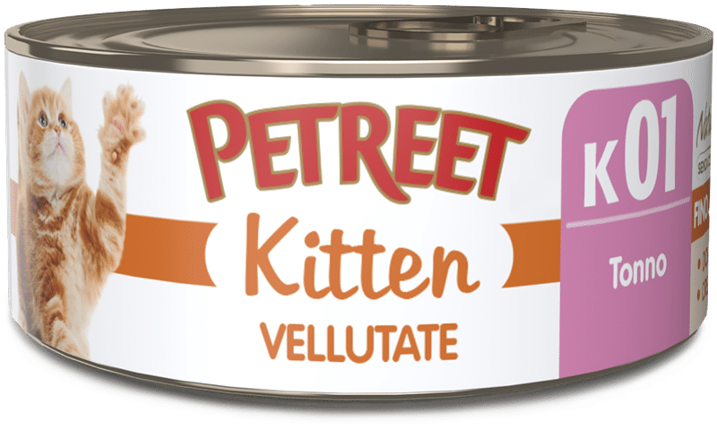 Petreet Vellutate Tonno Cibo Umido Gattino Barattolo 60g-1