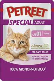 Petreet Monoproteico Tonno Cibo Umido Gatto Adulto Bustina 70g-2