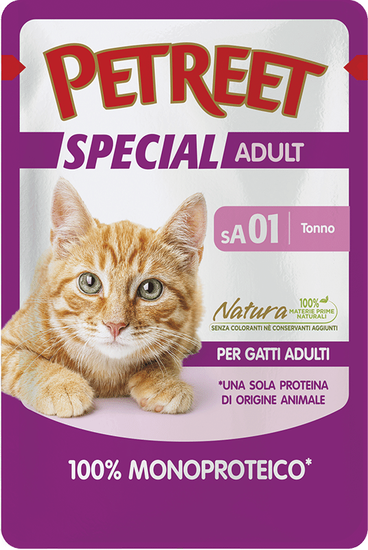 Petreet Monoproteico Tonno Cibo Umido Gatto Adulto Bustina 70g-2