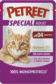 Petreet Monoproteico Sgombro Cibo Umido Gatto Adulto Bustina 70g-2