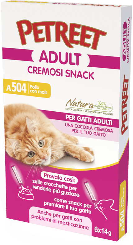 Petreet Snack Pollo Con Mais Cibo Umido Gatto Adulto 6 Bustine-3