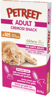 Petreet Snack Tonno Con Carote Cibo Umido Gatto Adulto 6 Bustine-2