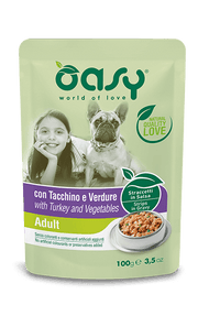 Oasy Straccetti In Salsa Con Tacchino E Verdure Per Cani Adulti Bustina 100g-2