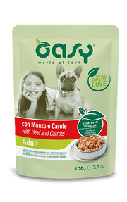 Oasy Straccetti In Salsa Con Manzo E Carote Per Cani Adulti Bustina 100g-2