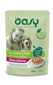 Oasy Straccetti In Salsa Con Tacchino E Piselli Per Cani Adulti/Anziani Bustina 100g-2