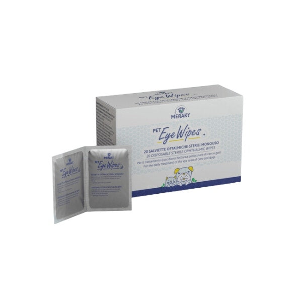Pet Eye Wipes Salviette Oftalmiche per Cani e Gatti 20 Pezzi-3