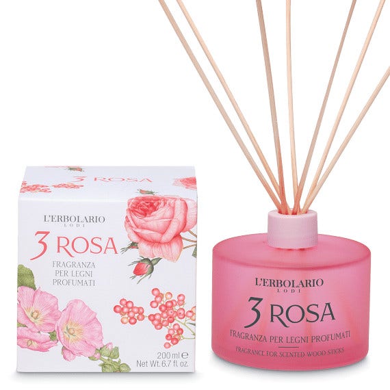 L'Erbolario Fragranza Per Legni Profumati 3 Rosa 200ml-1