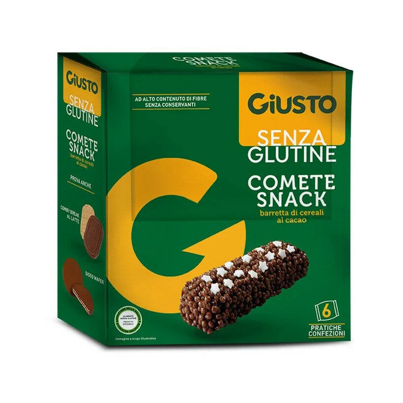 Giusto Senza Glutine Comete Snack Barretta Di Cereali Al Cacao 10g-1
