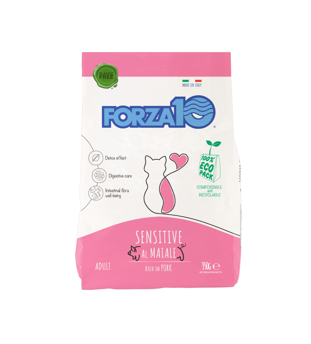 Forza10 Maintenance Adult Sensitive Crocchette Al Maiale Gatti Adulti Sacco 350g-2