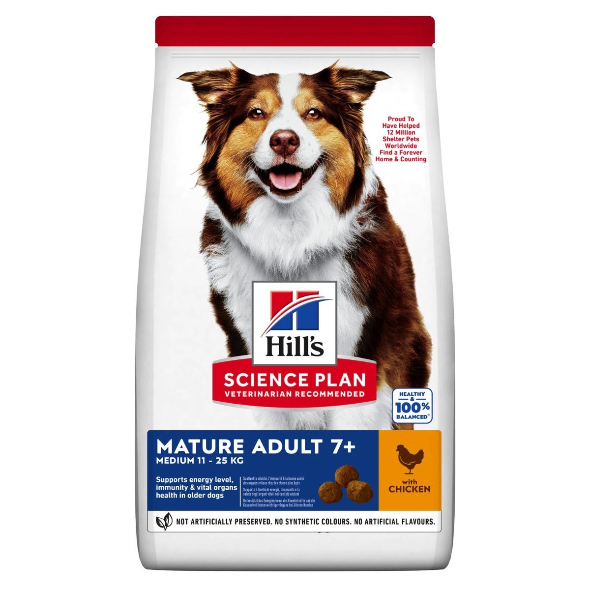 Hill's Science Plan Medium Mature Adult Cibo Secco Con Pollo Cani Adulti 7+ Taglia Media Sacco 12kg-2