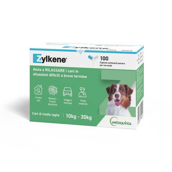 Zylkene Mangime Complementare Per Cani Taglia Media 10-30 Kg 100 Capsule-3