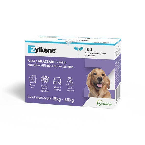 Zylkene Mangime Complementare Per Cani Taglia Grossa 15-60 Kg 100 Capsule-3