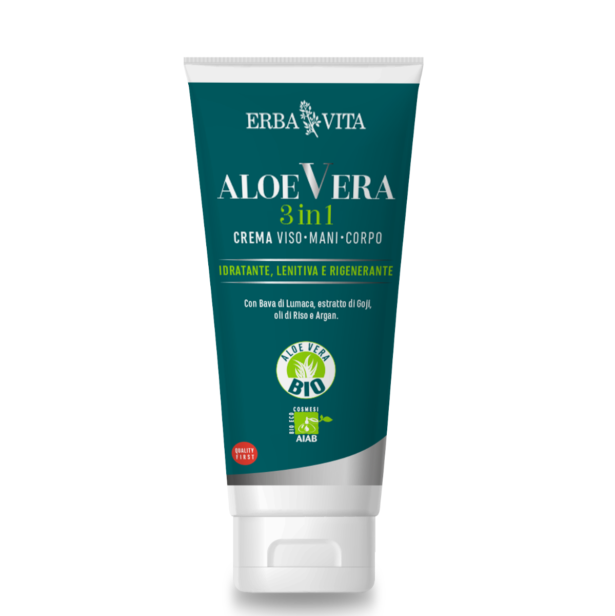 Erba Vita Aloe Vera Crema in 3 in 1 Mani/Viso/Corpo 200ml-1