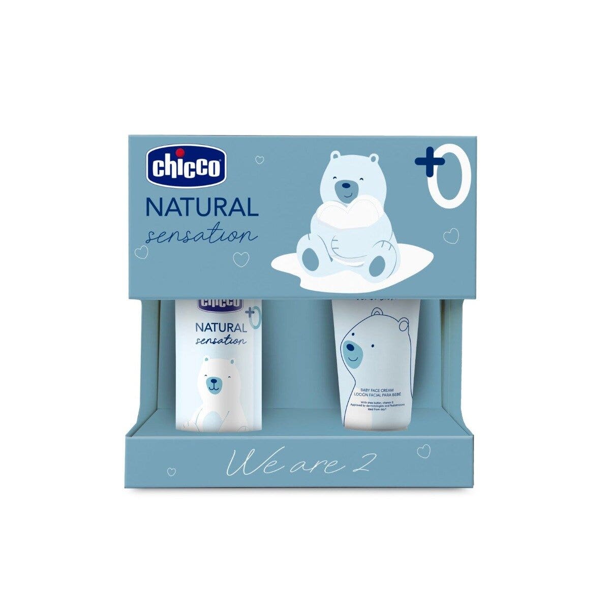 Chicco Natural Sensation Set Olio Massaggio 100ml + Crema Viso 50ml-1