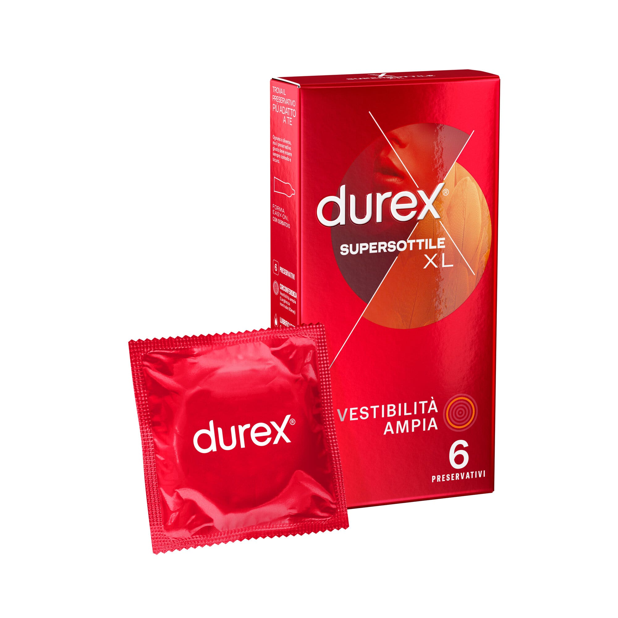 Durex Supersottile Vestibilità Ampia XL 6 Preservativi-1