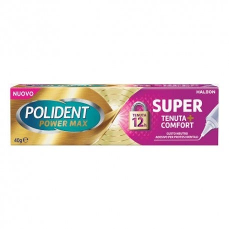 Polident Super Tenuta + Comfort Adesivo Per Protesi Dentale Tenuta Giornaliera Gusto Neutro 40g-2