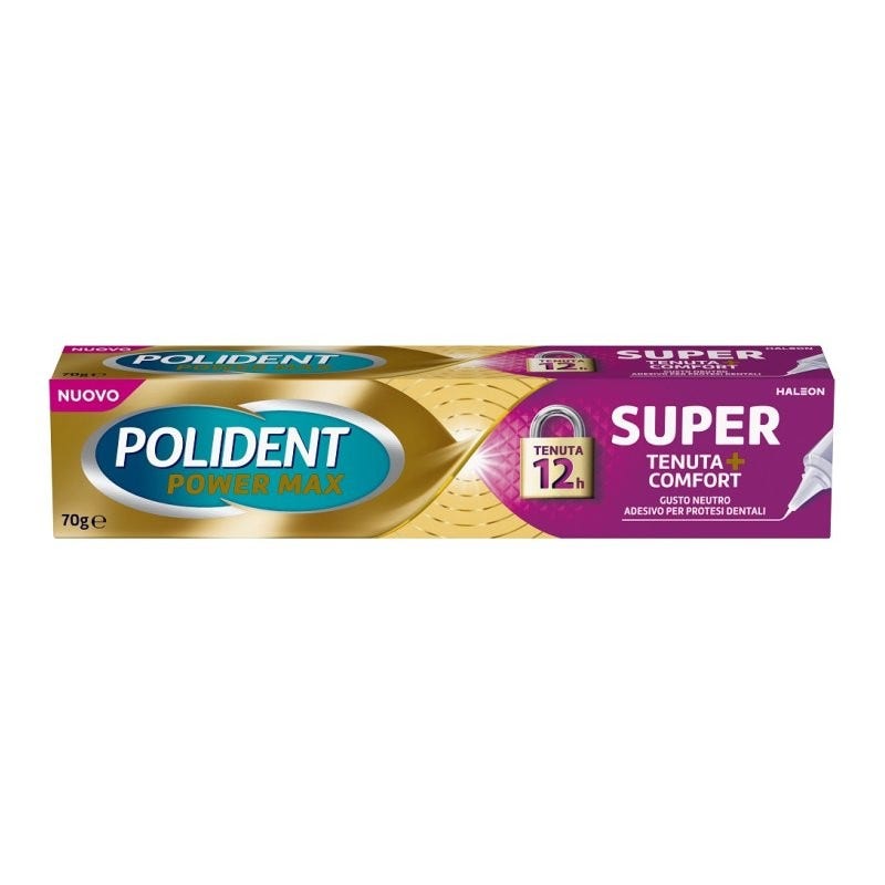 Polident Super Tenuta + Comfort Adesivo Per Protesi Dentale Tenuta Giornaliera Gusto Neutro 70g-2