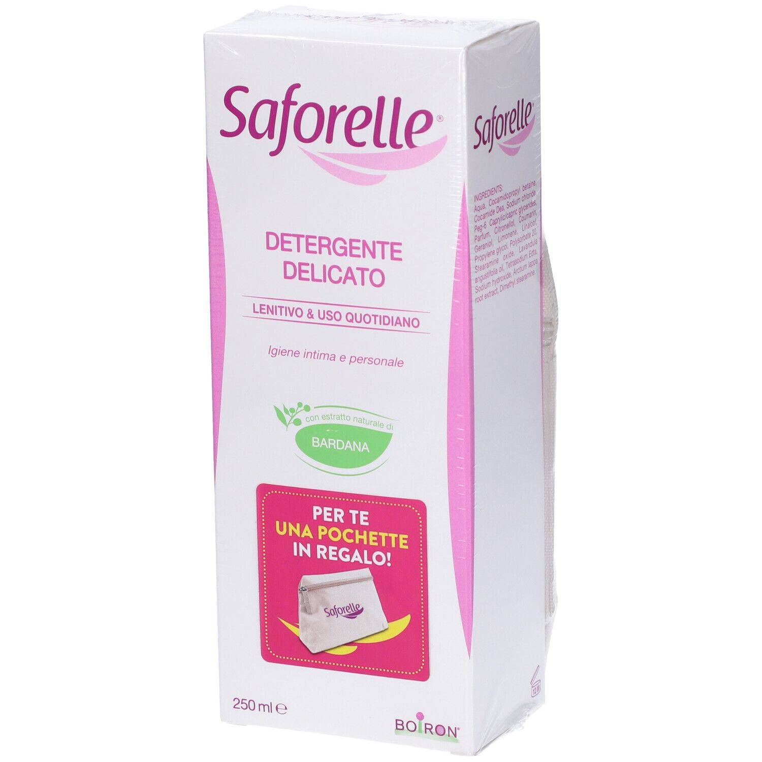 Boiron Saforelle Detergente Intimo Delicato 250ml + Pochette Omaggio-1
