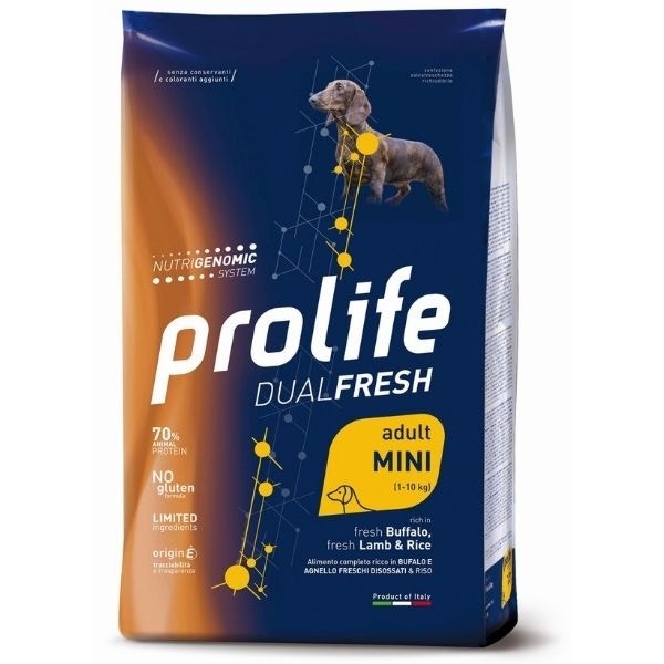 Prolife Dog Dual Fresh Adult Mini Buffalo Lamb & Rice 2Kg-2