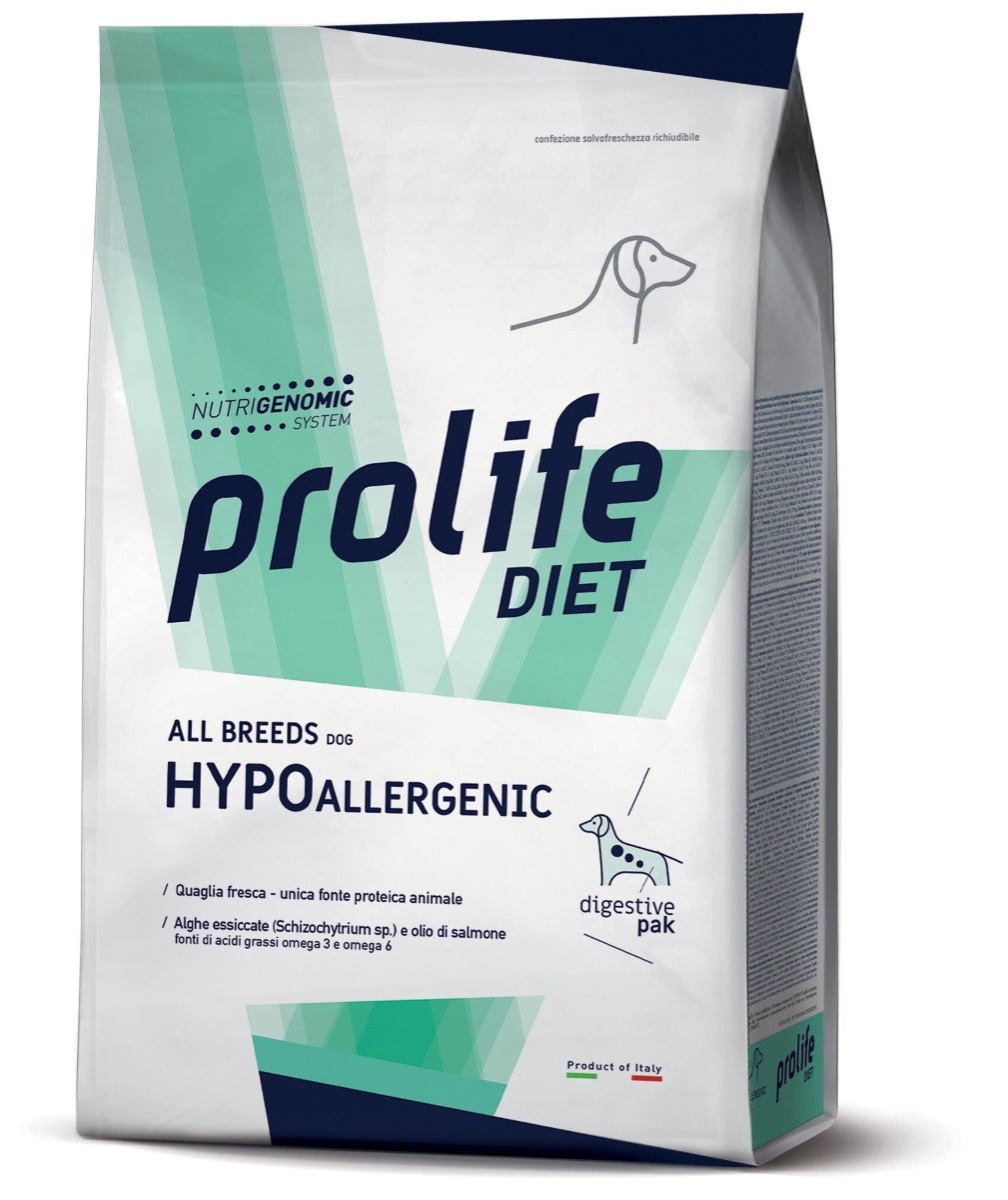 Prolife Dog Diet Hypoallergenic Quaglia Cibo Secco Per Cani All Breeds 2kg-2