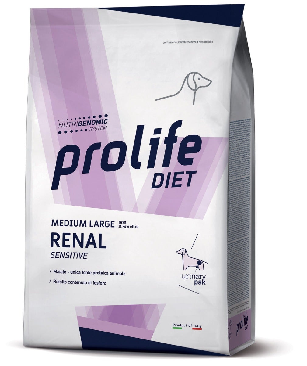 Prolife Dog Diet Renal Sensitive Cibo Secco Per Cani Taglia Media/Grande Sacco 8kg-2