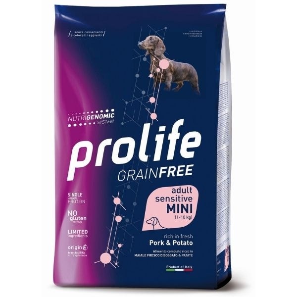 Prolife Grain Free Adult Sensitive Pork & Potato Cibo Secco Per Cani Taglia Piccola Sacco 600g-2