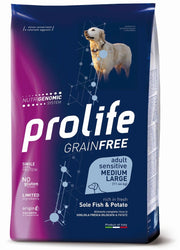 Prolife Dog Grain Free Sensitive Sole Fish & Potato Cibo Secco Per Cani Adulti Taglia Media/Grande Sacco 10 Kg-3