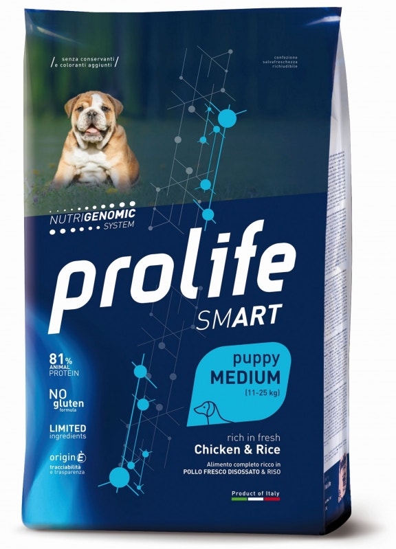 Prolife Dog Smart Chicken & Rice Cibo Secco Per Cani Cuccioli Taglia Media Sacco 2,5 Kg-2