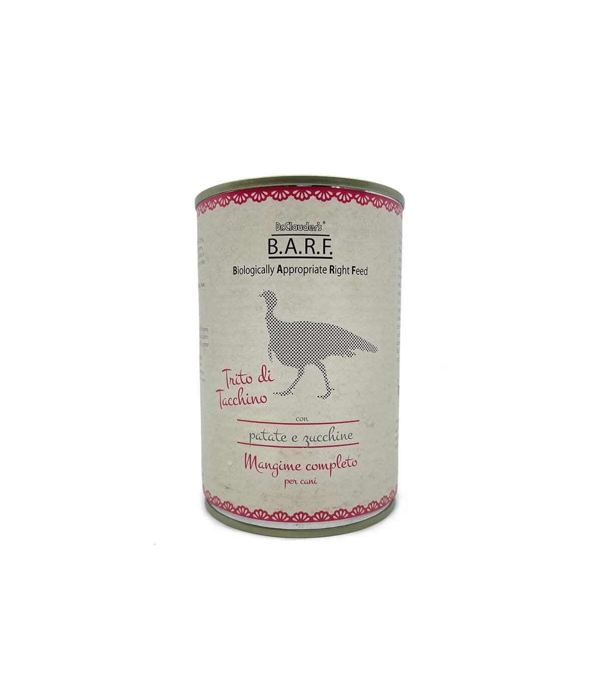 Barf Menu Completo Cane Trito Di Tacchino Con Patate E Zucchine 400g-1